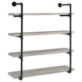 Orleans Furniture - Coaster - Elmcrest 39-inch 4-shelf Wall Bookshelf Grey Driftwood - 804427